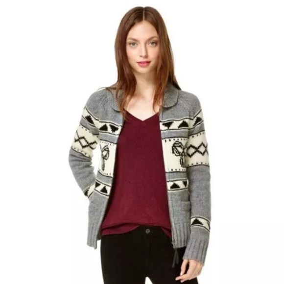 TNA Sweaters - Aritzia TNA | Sea to Sky 100% Lambswool Zip Up Sweater
